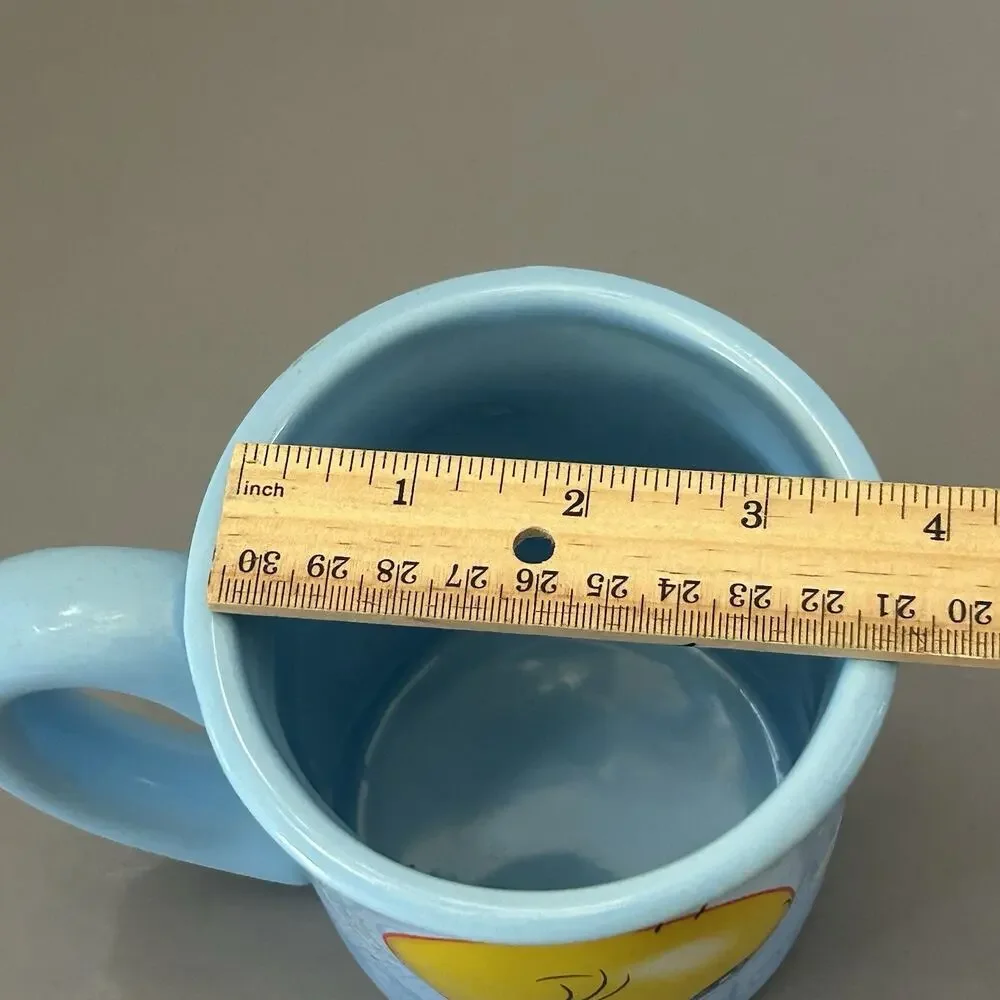 Tweety Bird 99% Angel Coffee Mug Houston Harvest 3D Blue Ceramic Warner Brothers